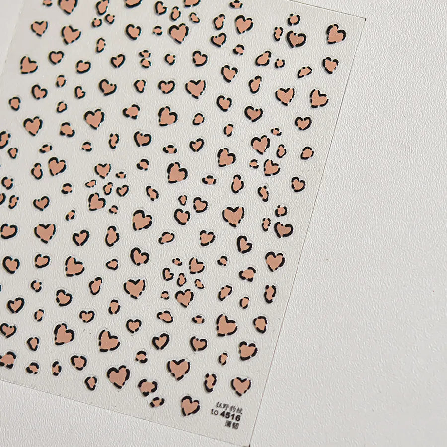 1pcs New 5D Bronzing Punk Heart Moon Nail Art Charms Gothic Star Adhesive Slider Press on Nail Decoration Decals Accessories DIY