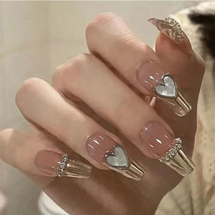 24Pcs 3D kuromi press on nails Y2K Cartoon Handmade Fake Nails Black Gel nail Wearable Nails Cinnamoroll Melody Anime False Nail