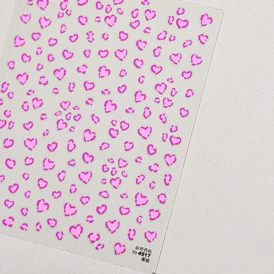 1pcs New 5D Bronzing Punk Heart Moon Nail Art Charms Gothic Star Adhesive Slider Press on Nail Decoration Decals Accessories DIY