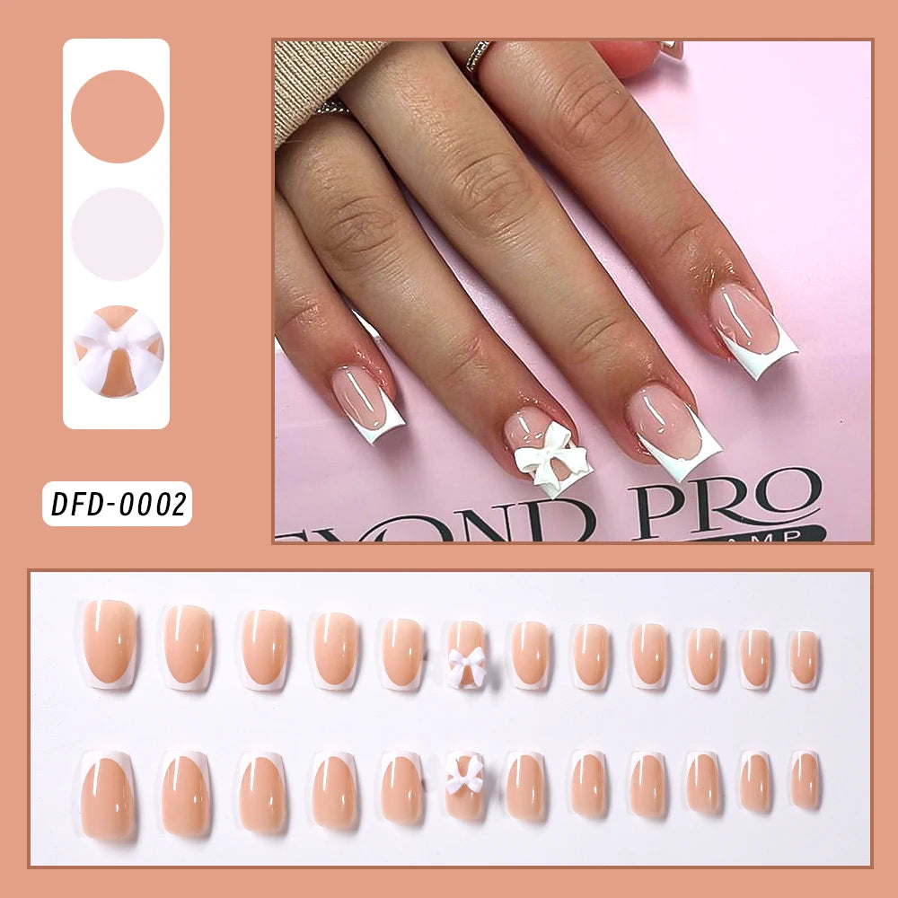 24Pcs 3D kuromi press on nails Y2K Cartoon Handmade Fake Nails Black Gel nail Wearable Nails Cinnamoroll Melody Anime False Nail