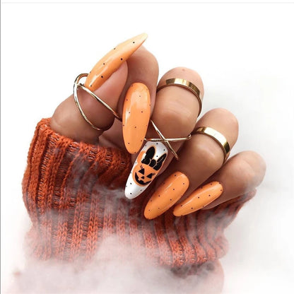 24Pcs/Set Dark Punk Skeleton Long Ballet Fake Nails Art Coffin Wearing Press on Nails False Artifical Acrylic Fake Nail Kits
