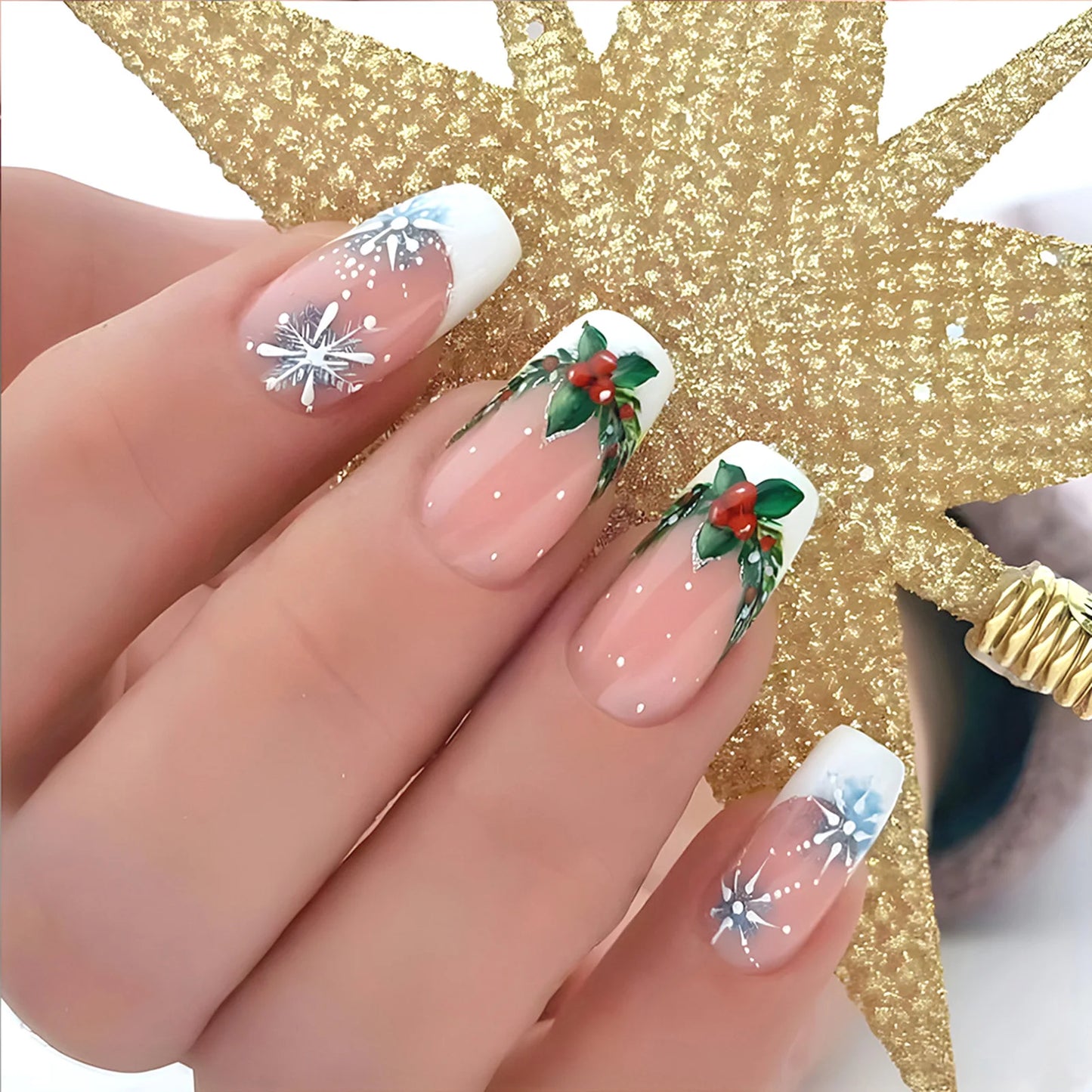 24pcs Holiday Press on Nails