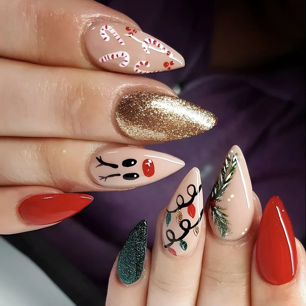 24pcs Holiday Press on Nails